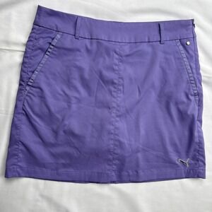 Puma Solid Tech Golf Skirt Skort Purple‎ Women's Size 8 Pockets Athletic Lined